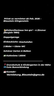 Foto - Einfamilienhaus - 1.850,00&nbsp;EUR Kaltmiete, ca.&nbsp; 144,00&nbsp;m&sup2;