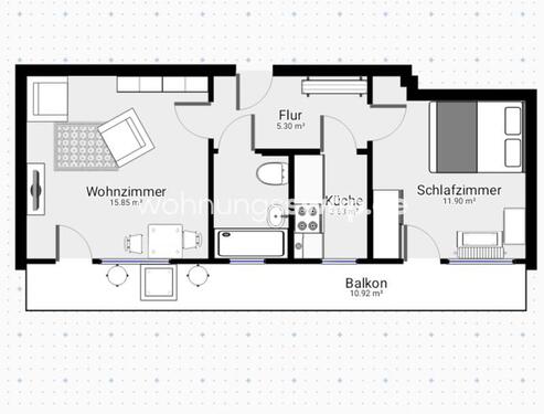 Foto - Wohnungsswap - 2 Zimmer, 40 m² - Darmstädter Landstraße, Frankfurt am Main