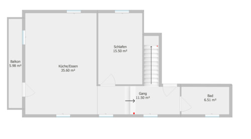 Foto - 2,5-Zimmer-Neubauwohnung mit Galerie & Westbalkon direkt am Bach
