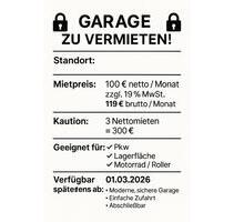 Garage Am Krausberg zu vermieten - Düren Distelrath