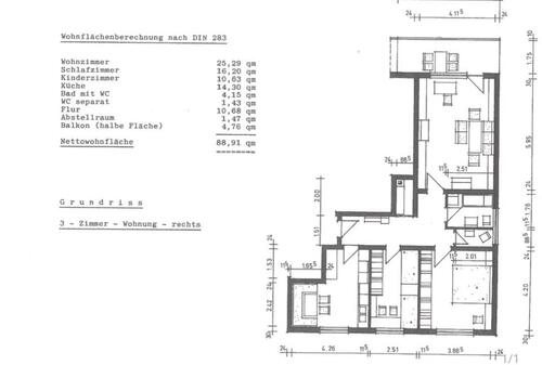 Foto - 3 Zimmer Wohnung - 245.000,00&nbsp;EUR Kaufpreis, ca.&nbsp; 89,00&nbsp;m&sup2;
