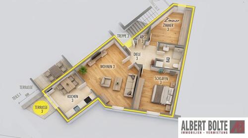 Foto - 3 Zimmer Erdgeschoßwohnung zur Miete in Leer (Ostfriesland)