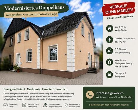 Foto - Energetisch sanierte Doppelhaushälfte mit Einliegerwohnung
