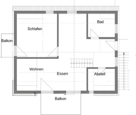 Foto - 2 Zimmer Wohnung im OG mit Nutzfläche im DG