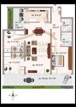 Foto - Provisionsfrei! 4-Zimmer Wohnung, 4. Stock - gepflegt