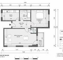 Gut geschnittene 2-Zimmer-Wohnung mit Balkon - Augsburg Lechhausen