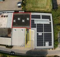 Lichte staalconstructie-hal met elektrisch sectionaalpoort en ruime terreinoprit - Uelsen