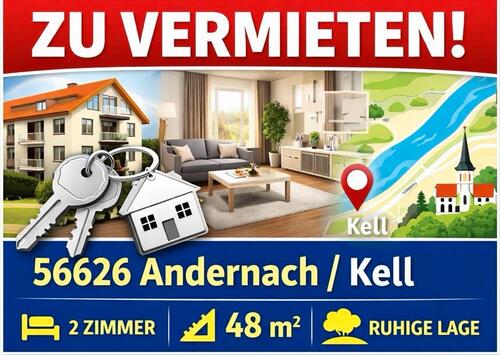 Foto - 2 Zimmerwohnung zu vermieten - 350,00&nbsp;EUR Kaltmiete, ca.&nbsp; 48,00&nbsp;m&sup2;