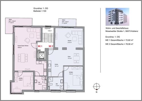 Foto - Etagenwohnung zur Miete in Koblenz