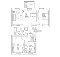 3-Zimmer-Wohnung (EBK) - 700,00 EUR Kaltmiete, in Helmstedt (PLZ: 38350)