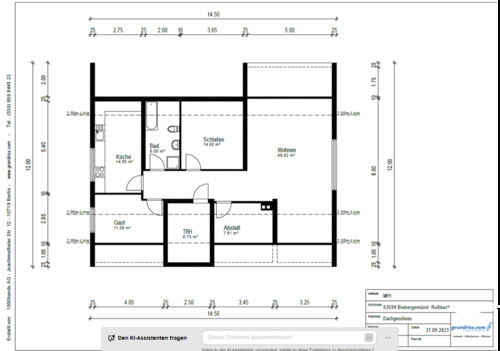 Foto - Großzügige DG-Wohnung mit viel Stauraum, Vollpauschale & Stellplä