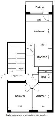 Foto - 3 Zimmer Etagenwohnung zur Miete in Nordhausen