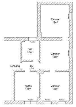 Foto - 3 Zimmer Etagenwohnung in Rostock