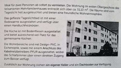 Foto - 2 Zimmer Etagenwohnung zur Miete in Jena