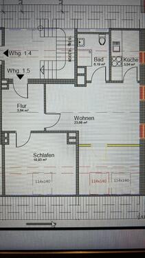 Foto - Dachgeschoßwohnung in Halle zur Miete
