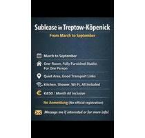 Wohnung mit 1 Zimmee - 850,00&nbsp;EUR Kaltmiete, ca.&nbsp; 25,00&nbsp;m&sup2; in Berlin (PLZ: 12437) Treptow-Köpenick