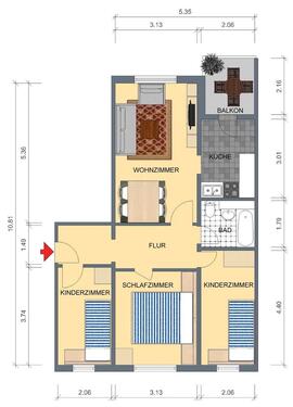 Foto - 4 Zimmer Etagenwohnung zur Miete in Stralsund