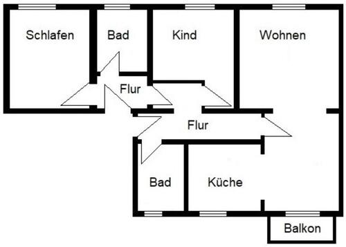 Foto - 3 Zimmer Etagenwohnung zur Miete in Eilenburg