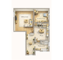 Großzügige 2,5 Zimmer-Wohnung mit ca. 80 m² im 1. OG – sehr guter Zustand - Gelsenkirchen Gelsenkirchen-Mitte