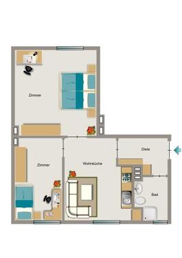 Foto - Etagenwohnung zur Miete in Dortmund