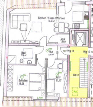 Foto - 3 Zimmer Dachgeschoßwohnung zur Miete in Paderborn