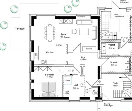 Foto - 2 Zimmer Erdgeschoßwohnung zur Miete in Delbrück
