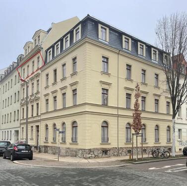 Foto - Neubau innen, historisch außen, 2-Raum WHG, gehobene Ausstattung, EBK, Balkon