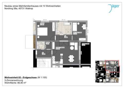 Foto - Erstbezug! Barrierefreie 3-Zimmer-Erdgeschosswohnung mit Terrasse & Gäste-WC in Waltrop-Zentrum