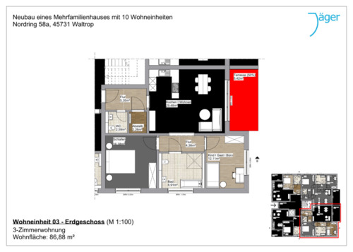 Foto - Erstbezug! Barrierefreie 3-Zimmer-Erdgeschosswohnung mit Terrasse & Gäste-WC in Waltrop-Zentrum