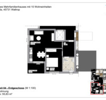 Erstbezug! Barrierefreie 2-Zimmer-Erdgeschosswohnung mit Terrasse in Waltrop-Zentrum