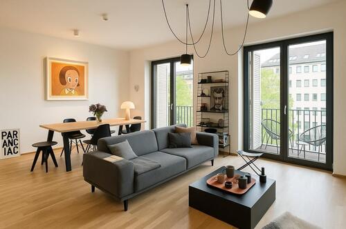 Foto - Möblierte Luxuswohnung mit Balkon, Aufzug und Design-Ausstattung