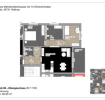 Erstbezug! Barrierefreie 3-Zimmer-Obergeschosswohnung mit Balkon & Gäste-WC in Waltrop-Zentrum