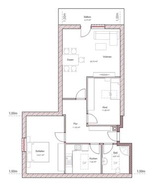 Foto - 3-Zimmer Wohnung in Trossingen - 650,00 EUR Kaltmiete,