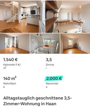 Foto - Maisonette Wohnung 140qm 3,5 Zimmer Haan