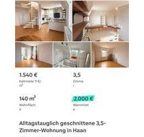 Maisonette Wohnung 140qm 3,5 Zimmer Haan