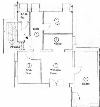 Foto - 3-Zimmer Souterrainwohnung mit Garten in Bockraden