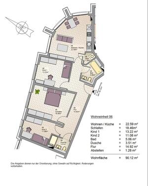 Foto - 4 Raumwohnung mit 2 Bädern - WG geeignet
