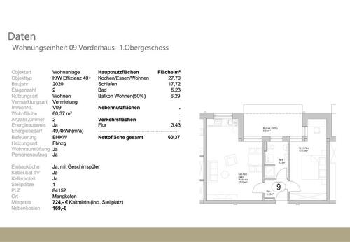 Foto - Etagenwohnung zur Miete in Mengkofen