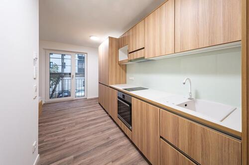 Foto - Erstbezug - Möbliertes 1 Zimmer-Apartment mit Einbauküche und Terrasse - Typ A1 - Rückgebäude