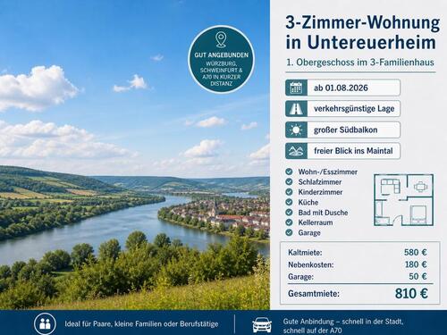 Foto - 3-Zimmer-Wohnung frei ab 1.8.2026