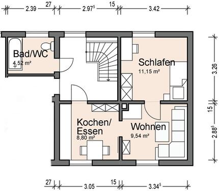 Foto - 2 Zimmer Etagenwohnung zur Miete in Weimar
