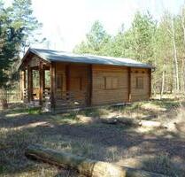 BLOCKBOHLENHAUS LAUBE DATSCHE GRUNDSTÜCK GARTEN BORKWALDE POTSDAM - Brück