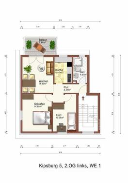 Foto - 3 Zimmer Etagenwohnung zur Miete in Dortmund