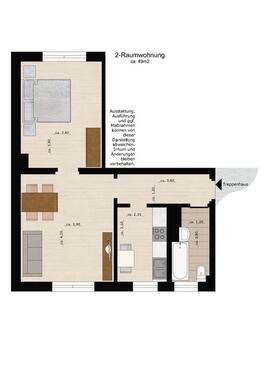 Foto - 2 Zimmer Etagenwohnung zur Miete in Dessau-Roßlau