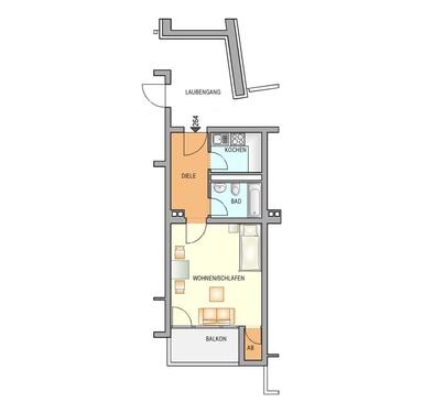 Foto - 1 Zimmer Etagenwohnung in Remscheid