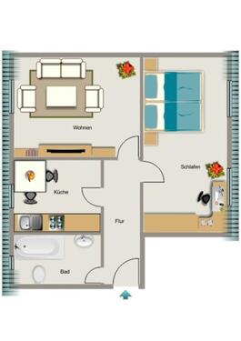 Foto - 2.5 Zimmer Dachgeschoßwohnung in Duisburg