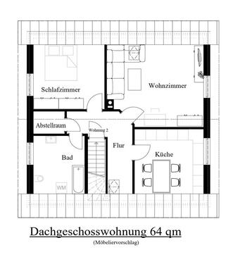 Foto - Mietwohnung, Dachgeschosswohnung, Oberwohnung