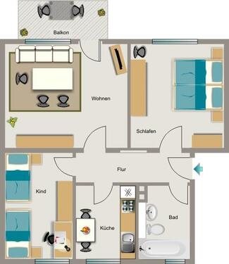 Foto - 3.5 Zimmer Etagenwohnung in Voerde (Niederrhein)