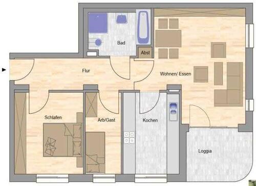 Foto - Schöne neuwertige 2,5 Raum-Wohnung mit Loggia, Bezug ab 01.08.2026