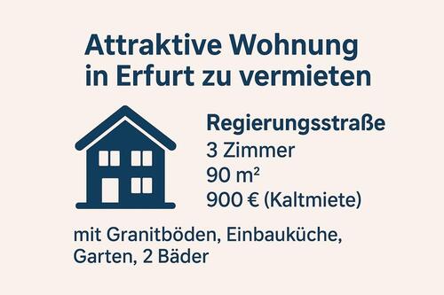 Foto - Große 3-Zimmer-Wohnung, 90 m², Küche + Garten ab 01.12.